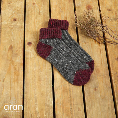Aran Woollen Mills Unisex Grey Ankle Socks